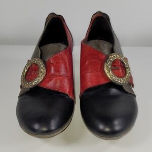 Spring Step L'Artiste Renaissance Leather Colorblock Heels Size 38 Steampunk